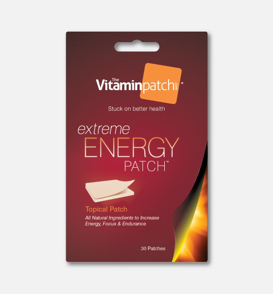 Front of the Extreme Energy patch packaging.
