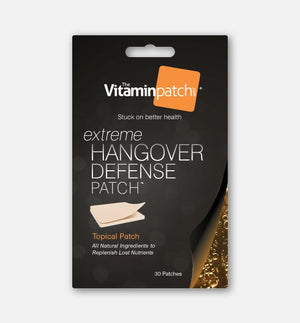 Front of the Extreme Hangover Defense patch packaging.