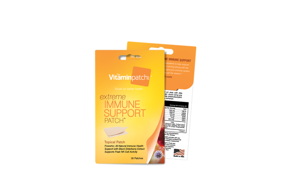 Extreme Immune Support vitamin patch packaging.