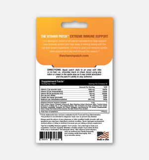 Back of Extreme Immune Support patch
