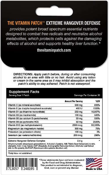 Extreme Hangover Defense Patch Wholesale Case - The Vitamin Patch